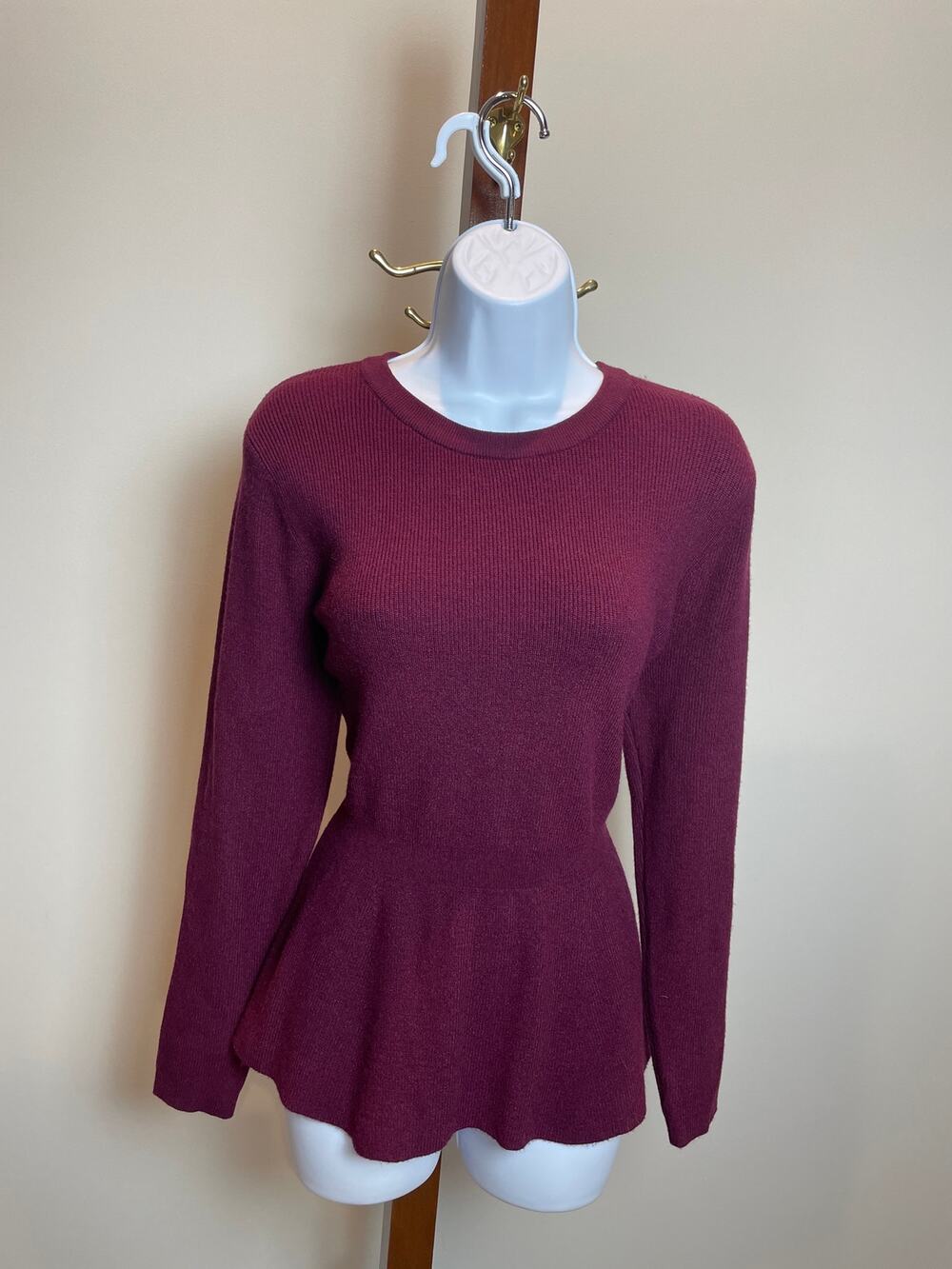 La Vila Milano Crushed Berry Purple Knit Sweater Size L NWT